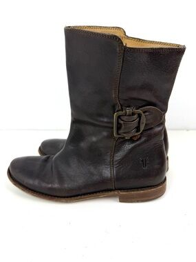 Frye Paige Women’s Leather Mid-Calf Boots - Dark Brown